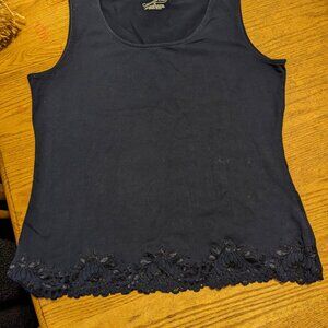 Top essential navy tank top size medium